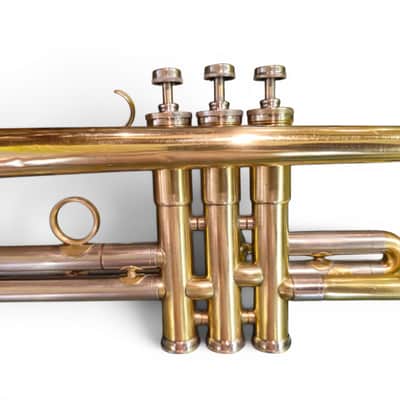 SVintage Soviet Bb Trumpet “Pompovaya Truba” No. 3461 — Moscow Musical Instrument Factory — 1970s — Brass & Silver Finish with Original Velvet Case image 12