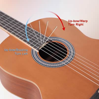 Full Size Classical Nylon Strings Acoustic Guitar 39 Inch Classic Guitarra Starter Bundle for Adult with Gig Bag, E-tuner, Footstool, Kids Student Beginner Kits (Yellow, 39 Inch) image 3