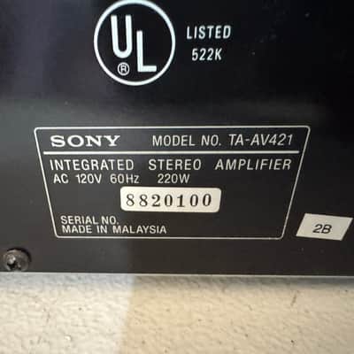 Sony TA-AV421 Amplifier HiFi Stereo 4 Channel Home Audio Vintage Radio Power Amp image 5