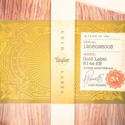 Taylor Gold Label 814e Honduran Rosewood Super Auditorium Acoustic/Electric Guitar - Burst Top with Hardshell Case image 14