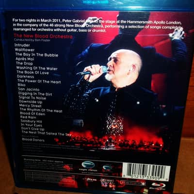 peter gabriel new blood live in london blu ray dvd - genesis biko red rain progressive art rock image 4