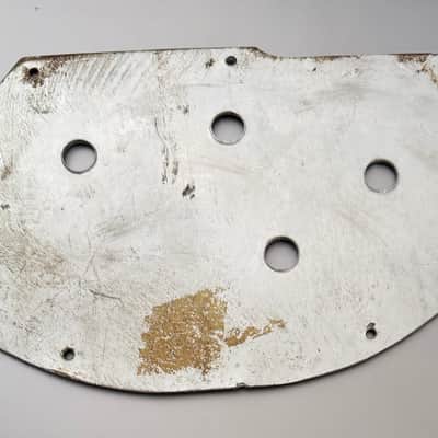 Unknown Bass metallic mirror style pickguard probably Japanese [9,5” by 4,5”] image 4