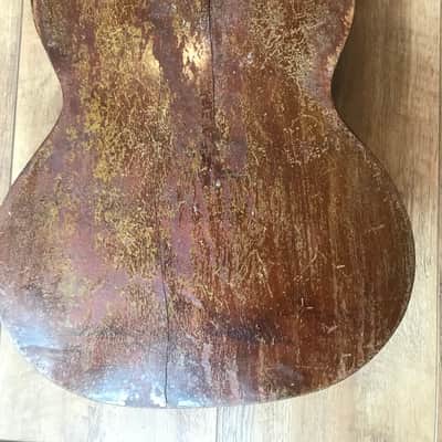 Harp Guitar Antique RARE Harp Guitar 1920s Brown image 6