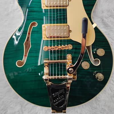 Gretsch Broadkaster JR LX Figured CB Electric Guitar w/Case, Tropic Aura image 1