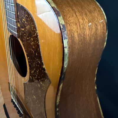 Vintage 1970's Gibson J-40 Dreadnought Acoustic Guitar Natural w/ Case image 13