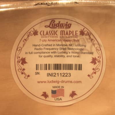 Ludwig Classic Maple Triband Blue/Gold Sparkle Downbeat 3pcs (12-14-20) - New! image 9