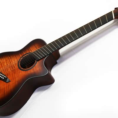 Agile 8 String MultiScale FanFret Acoustic Guitar Renaissance 82730 EQ TE Flame 8 String Acoustic image 5