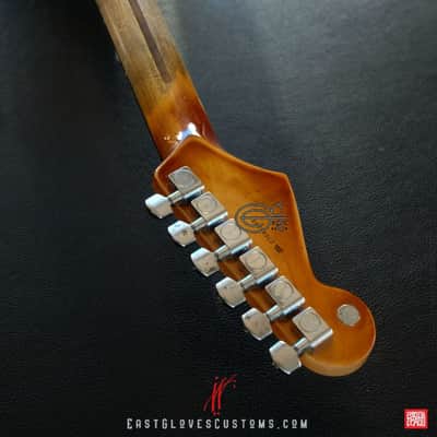 Fender American Stratocaster 60th Anniversary Diamond Edition Stratocaster Distorted Checker with Gold Leaf Aged Relic 1of1 by East Gloves Customs [Discounted by $400 Off for Limited Time Only!] image 10