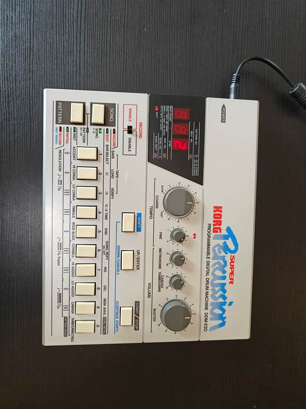 Korg DDM-220 Super Drums Drum Machine 1980s - Black image 1