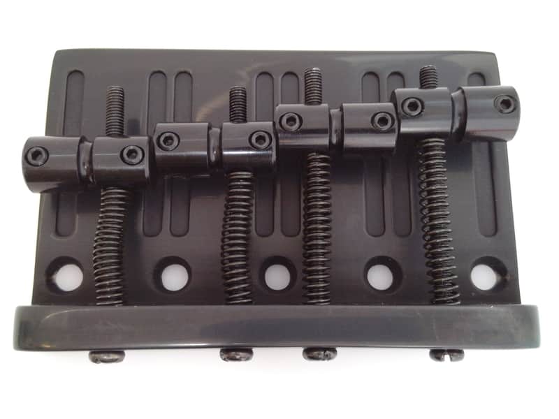 True Custom Shop® Black 4 String High Mass Thin Block Bass Bridge for Fender Jazz and Precision Bass image 1