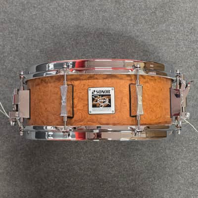 Sonor Steve Smith 40th Anniversary Signature 14x5.75" Beech Snare Drum 2017 Gloss Mountain Burl  with Hardcase- SSD 14x5.75 STS-40 image 10