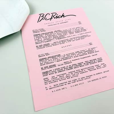B.C. Rich Dealer Retail Price List Packet – Late 1980s N.J. Series & Custom Shop Models – Original Dealer Literature image 3