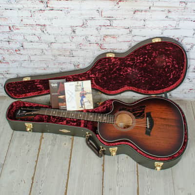 Taylor -(2025) 324ce - Acoustic-Electric Guitar - Mahogany/Mahogany - Shaded Edge Burst Top - w/ Hardshell Case - x5066 image 14