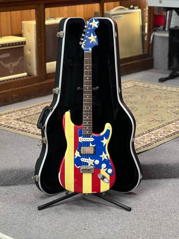 2011 Fender Wayne Kramer Artist Series Signature Stratocaster - Stars & Stripes image 1
