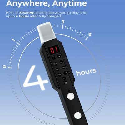EWI-100 Mini Digital Wind Instrument Synth – Portable Rechargeable Electronic Aerophone with 10 Tones, MIDI Connectivity & Headphone Jack image 4
