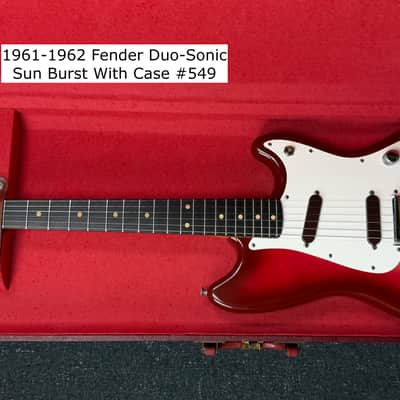 1961-1962 Fender Duo-Sonic SunBurst (#549) Original Vintage Finish/Body+Case image 2