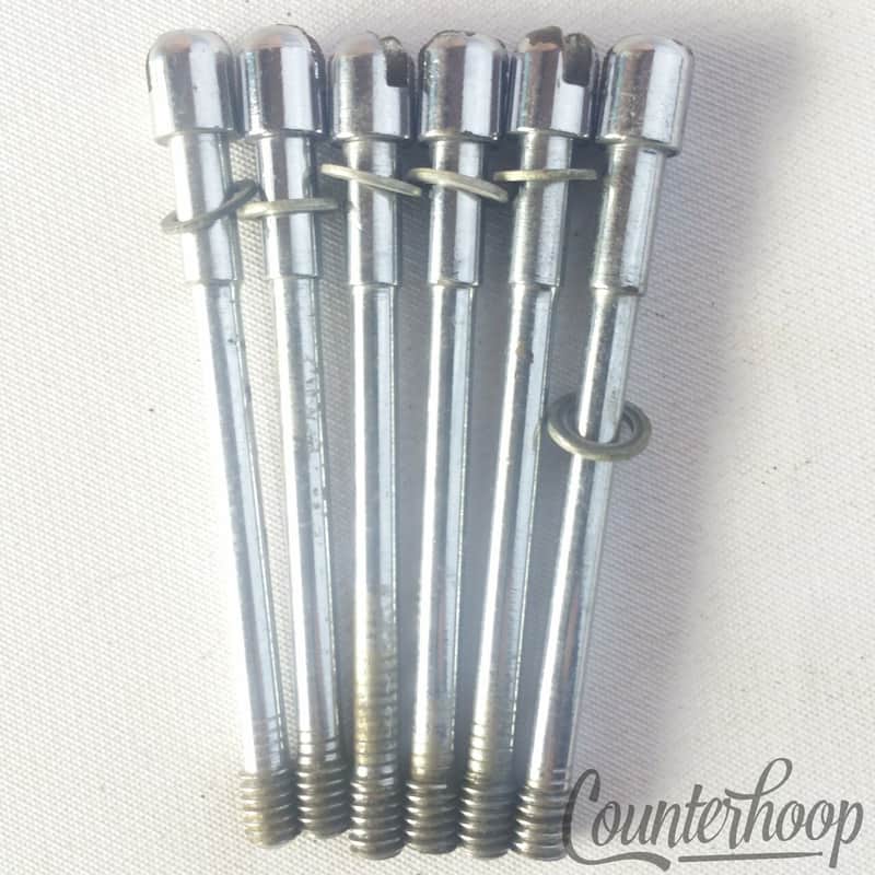 Premier 6x 2 1/2"Slotted Tension T-Rods Rack/Ride Tom Drum Elite UK Vintage 60s image 1