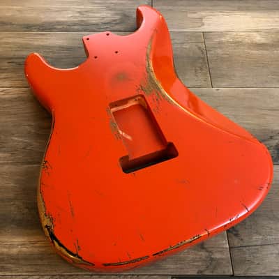 Made to Order - FRANCHIN Mercury guitar body Relic Aged 100% Nitro Lacquer COLOR OVER COLOR (Sunburst/ Black/ White/ Blue/ Green/ Yellow/ Red/ Pink/ Burgundy/ Purple/ Gold/ Silver, etc.) Basswood Poplar Stratocaster-Strat-S-Style Made in Italy image 20