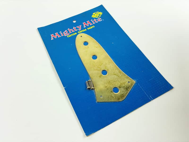 Mighty Mite Brass Jazz Bass Plate w/ Screws – Vintage NOS 70s image 1
