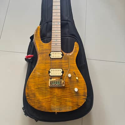Kiesel DC600X 2023 - Vintage Yellow w/ *INSANE* Mastergrade Flame Maple Top and Fingerboard image 6