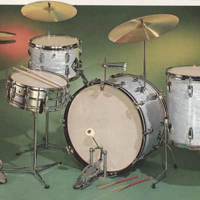 Ludwig (WFL) 5 Pc. Hardware Set, Two Cymbal Stands, Snare & Hi Hat Stands, Speed King Pedal - Late 1950s to Early '60s image 14