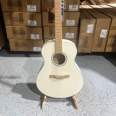 Ibanez AAM370EIB Advanced Acoustic Auditorium Acoustic-electric Guitar - Antique White Ice Blue Open Pore image 1