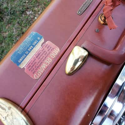 OneManBandDrumCo.  The Jody 12inch OMBDrumCo. Vintage Suitcase Drum Kick Drum Bass Drum Ludwig Accent Drum image 8