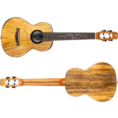 Flight SONGBIRD MANGO EQ-A Royal Series Solid Mango Top Mahogany Neck 4-String Tenor Acoustic-Electric Ukulele w/Gig Bag, Pickup & Humidifier image 3