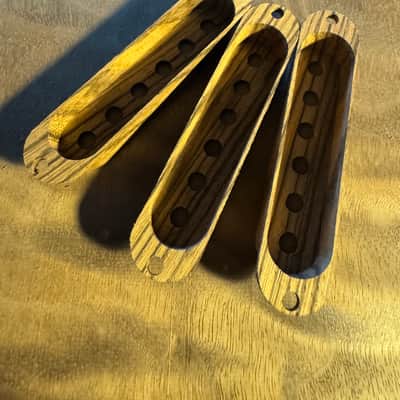 Guilford Zebrawood Guilford Zebrawood Single Coil Pickup Covers - Fits Fender USA 53mm Poles image 2
