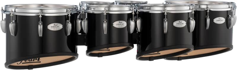 Pearl Finalist Marching Tenor Drums - 6/6/8/10/12/13 inches  Midnight Black image 1
