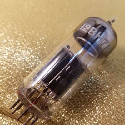 Brimar 12BH7A tNOS AT1000 TESTED Vacuum Tube black plate Great Britain 12BH7 dual triode 1958-1961 image 9