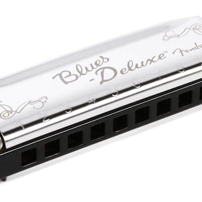 Fender Blues Deluxe Harmonica, Key of G, 10 Holes, Nickel Chrome, Includes Case image 1