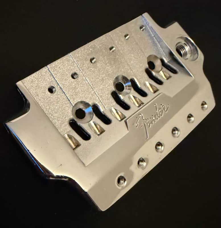 Fender Contemporary System one bridge plate 1984-1987 - Chrome image 1