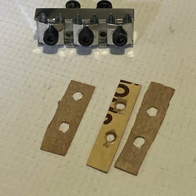 Early 1980's Era Original Floyd Rose R5 1 3/4" Chrome Bottom Mount Locking Nut & Shims