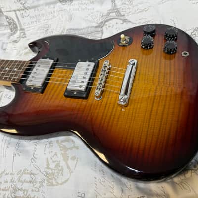 1990’s Samick SG-21 F Flame Maple Top Vintage Sunburst Finish RARE! image 8