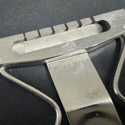 Gibson Vintage 1959 Gibson ES-175 Nickel Zig Zag Tailpiece 1957 1958 1960 1961 image 6