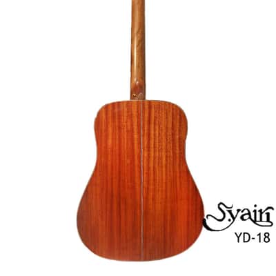 S.Yairi YD-18 Full Solid wood Sitka Spruce & Africa Mahogany Dreadnought acoustic guitar High-quality image 4