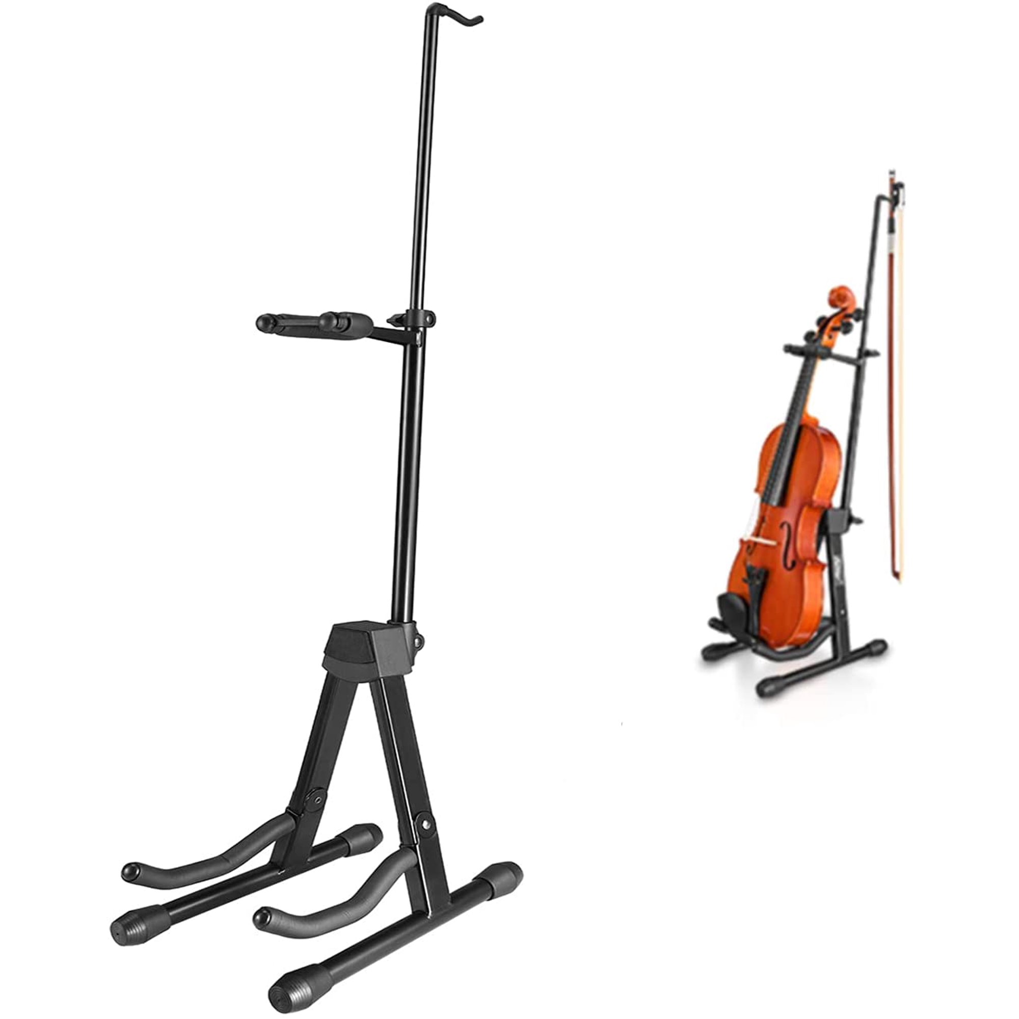 OEM Violin Stand Viola Stand with Bows Hook Holder Portable Adjustable 2-PK photo 1
