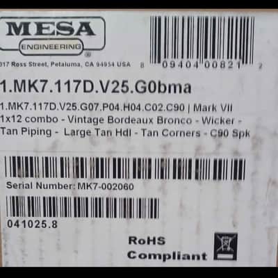Mesa Boogie Mark VII 3-Channel 90-Watt 1x12" Guitar Combo 2023 - Present - Various image 6
