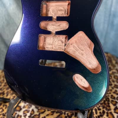 Stunning ColorShift Blue/Teal/Purple Replacement HSH Strat North American Alder image 4