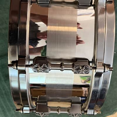 Tama Warlord Collection Spartan 6x14" Stainless Steel Snare Drum 2000s - Steel image 6