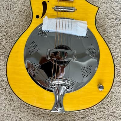 Gold Tone Mojo Round-neck Resonator Guitar with Pickup and Case image 9