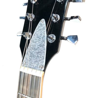 Electric guitar made out of a vintage Darth Vader action figure case Star Wars heavy metal guitar The Sith Sparklecaster 2022 Silver sparkle image 4