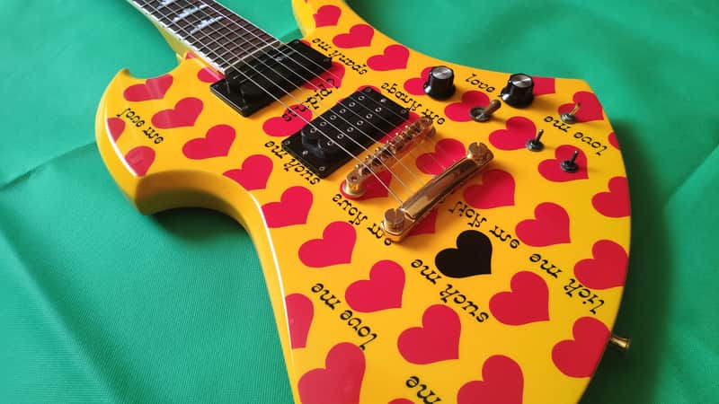 Fernandes / Burny MG-145S HY Yellow Heart Hide X Japan image 1