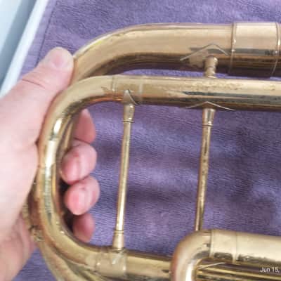 The Martin baritone horn 1940s-1960s - lacquered brass - for parts or repair image 5