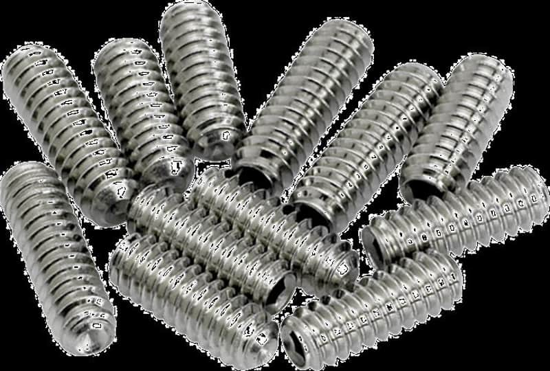 Fender Am Vintage Strat/Tele Bridge Saddle Height Adjustment Screws (12) (Nickel) image 1