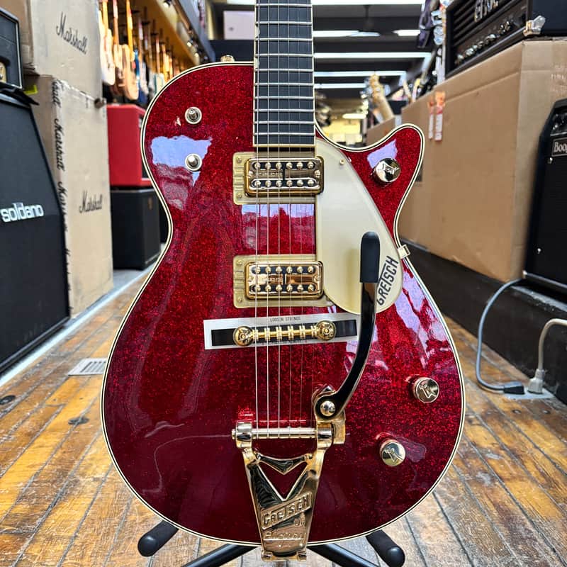 Gretsch G6129TG-59VS Limited-edition Sparkle Jet Electric Guitar Red Sparkle w/Hard Case image 1
