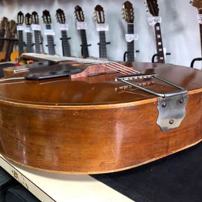 One of a kind French Jazz manouche left handed Siro Burgassi Grand model from 1945 Paris image 20