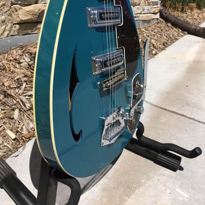 Teisco Crescendo 1960's Blue/Sparkle Teardrop Vintage - Rare image 7