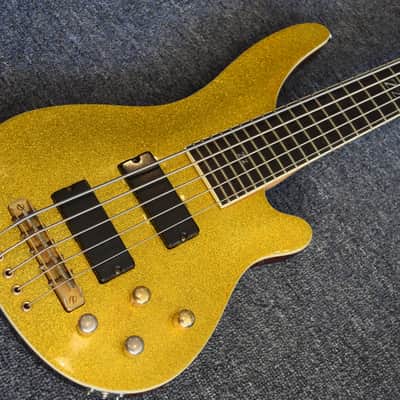 Galveston Zz 5 String Bass Gold Sparkle image 2